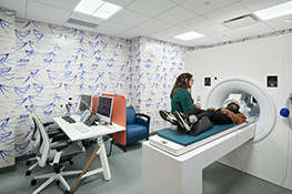 patient in MIDB imaging suite