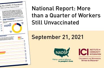National Report: National Report: More than a Quarter of Workers Still Unvaccinated  September 21, 2021