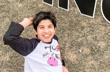 Aidan Mehta, 12, will receive comprehensive care for autism spectrum disorder (ASD) at the new Masonic Institute for the Developing Brain (MIDB). 