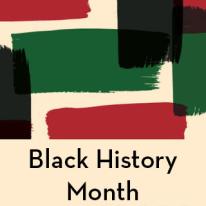 Black history Month and colorful paint brush strokes